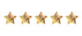 Five stars, rating signs, customer reviews - vector