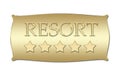 Five stars Resort board Royalty Free Stock Photo