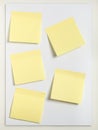 Five Sticky notes Royalty Free Stock Photo