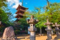 Five Storied Pagoda of Kaneiji Temple at Ueno Park in Tokyo Royalty Free Stock Photo