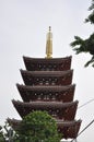 Tokyo, 10th may: Senso-Ji or Asakusa Kannon Temple site from Tokyo in Japan Royalty Free Stock Photo