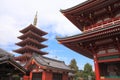 Five Stories Pagoda at Sensoji Temple, Japan Royalty Free Stock Photo