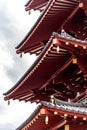 Five Story pagoda of Shitennoji oldest Buddhist Temple in Japan in Osaka