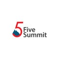 Five Summit Vector Template Design Illustration