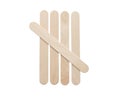 Five (5) tally marks symbol made from wooden ice cream stick isolated on white background with clipping path. Royalty Free Stock Photo