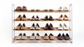 Lundi Shoes Rack - Natural Wood Shoe Rack With White Background