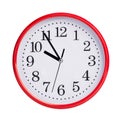 Five to ten on a round clock face Royalty Free Stock Photo