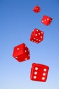 Tumbling Dice and Sky Royalty Free Stock Photo