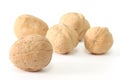 Five walnuts Royalty Free Stock Photo