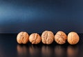 Five Walnuts Royalty Free Stock Photo