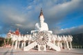 Five white buddha statue at Wat Phra Thart Pha Kaew, Thailand Royalty Free Stock Photo