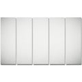 Five white panels on wall Royalty Free Stock Photo