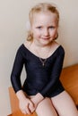 Five-year-old girl in a sports suit Royalty Free Stock Photo