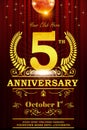 Five years anniversary poster celebration template