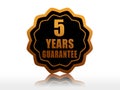 Five years guarantee starlike label