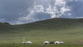 Five Yurts in Steppe of Mongolia