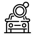 Fix car repair icon, outline style Royalty Free Stock Photo