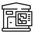 Fix house icon outline vector. Remodeling home