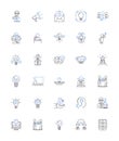 Fix line icons collection. Repair, Troubleshoot, Restore, Mend, Service, Patch, Solve vector and linear illustration