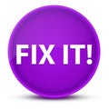 Fix It! luxurious glossy purple round button abstract Royalty Free Stock Photo