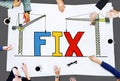 Fix Mechanical Repair Solution Technician Maintenance Concept