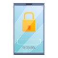 Fix password recovery icon, cartoon style