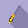 Fix screwdriver icon flat vector. Repair bike