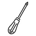 Fix screwdriver icon outline vector. Repair bike