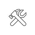 fix, tools icon. Element of simple web icon. Thin line icon for website design and development, app development. Premium icon Royalty Free Stock Photo