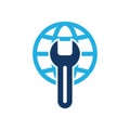 Fix World Logo Icon Design Royalty Free Stock Photo