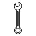 Fix wrench icon, outline style Royalty Free Stock Photo