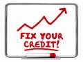 Fix Your Credit Arrow Going Up Improvement Words