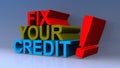 Fix your credit on blue