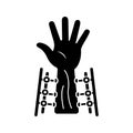 Fixation, hand, joints icon