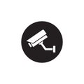 Fixed CCTV, Security Camera Icon Vector Template isolated Royalty Free Stock Photo