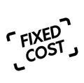Fixed cost stamp on white Royalty Free Stock Photo