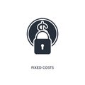 Fixed costs icon. simple element illustration. isolated trendy filled fixed costs icon on white background. can be used for web,