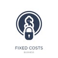 Fixed costs icon. Trendy flat vector Fixed costs icon on white b