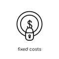 Fixed costs icon. Trendy modern flat linear vector Fixed costs i