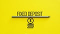 Fixed deposit is shown as financial concept Royalty Free Stock Photo