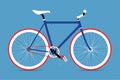 Fixed Gear Bicycle Vector Illustation