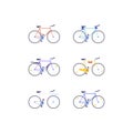 Fixed gear bicycles graphic set