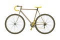 Fixed gear city bicycle Yellow