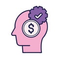 Fixed Mindset Financial Block Royalty Free Stock Photo
