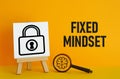 Fixed mindset is shown using the text Royalty Free Stock Photo