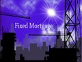 Fixed Mortgage Rate City Shows Interest Repayment Not Variable - 3d Illustration Royalty Free Stock Photo