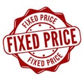 Fixed price grunge rubber stamp