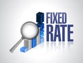 fixed rate business graph illustration