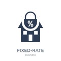 Fixed-rate mortgage icon. Trendy flat vector Fixed-rate mortgage