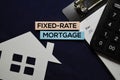 Fixed-rate Mortgage text on sticky notes isolated on office desk. Royalty Free Stock Photo